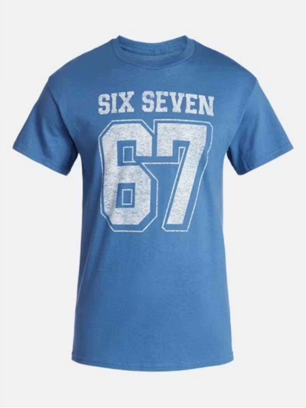 Men's Blue 'Six Seven 67' Graphic Tee